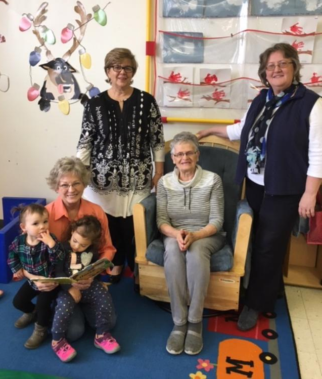 Pictured above (left to right), Shirley George, Keystone Grandparent; Sue James, Program Coordinator; Judy Lininger, Keystone Grandparent; and Traci Kline, Director of the Franklin County Area on Aging Agency