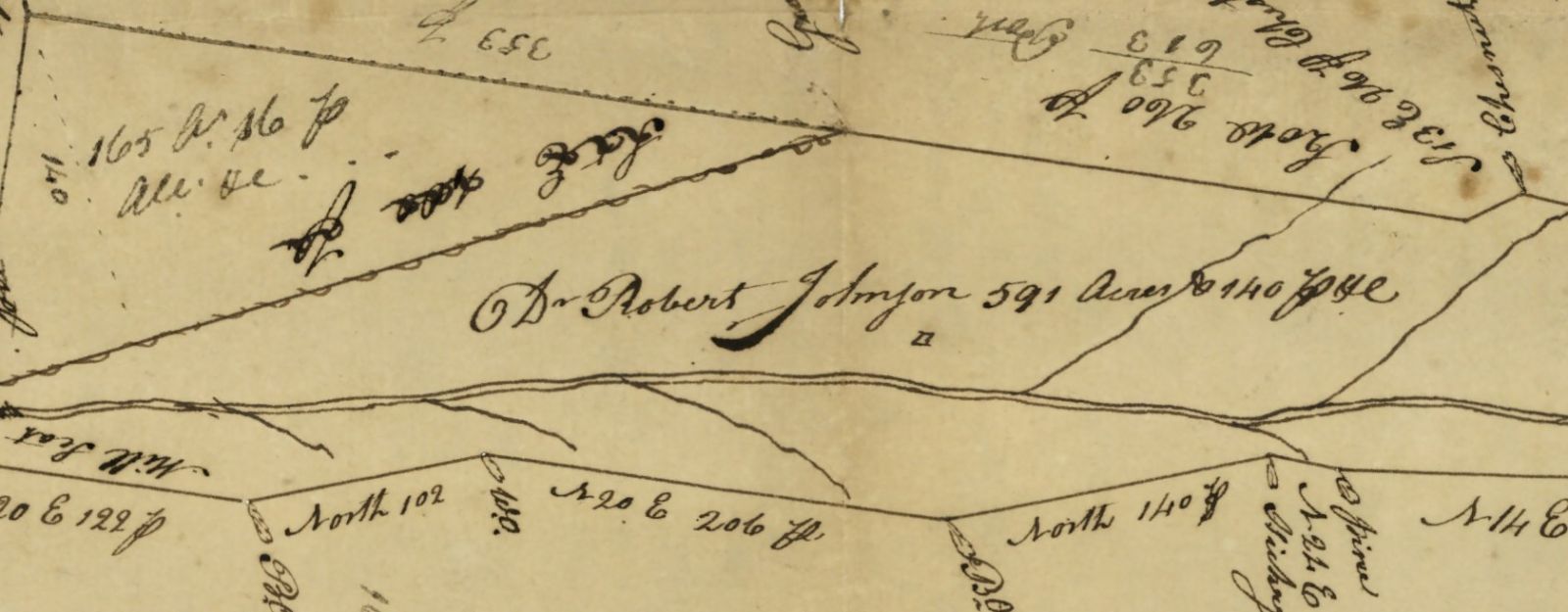 Survey of some of Johnston's land.