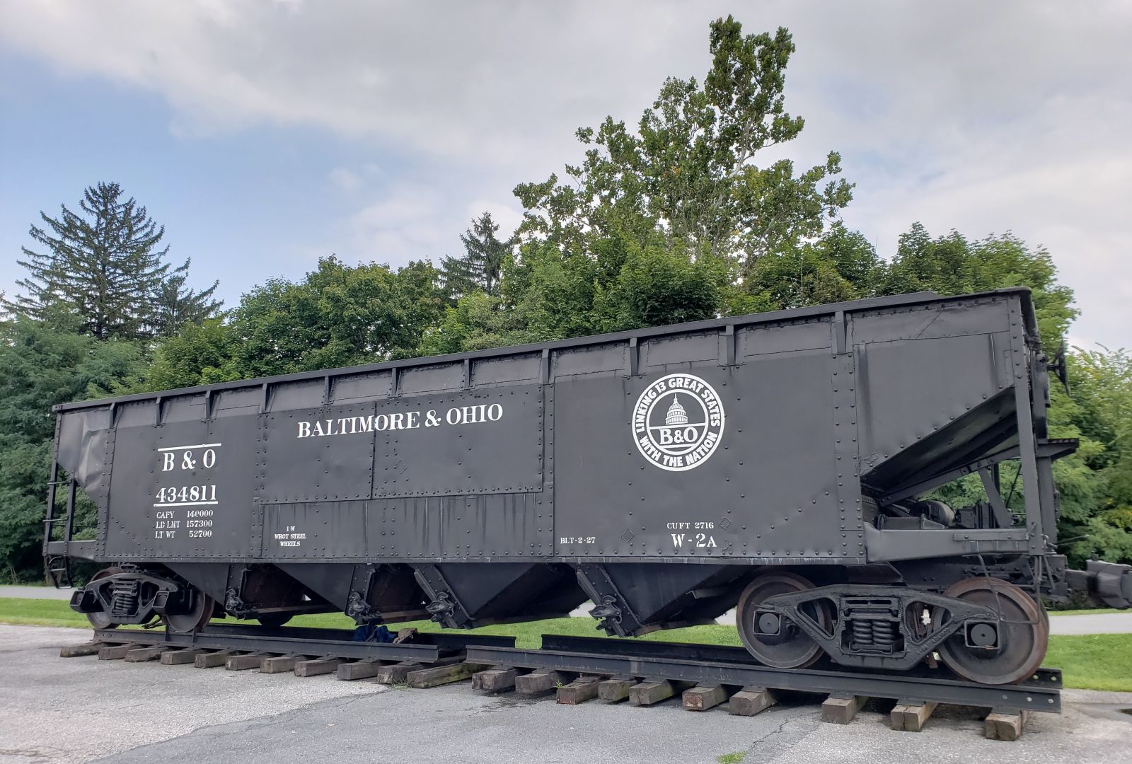 Pictured above: B&O railroad hopper car located at the Countys Hood Street Parking Lot.