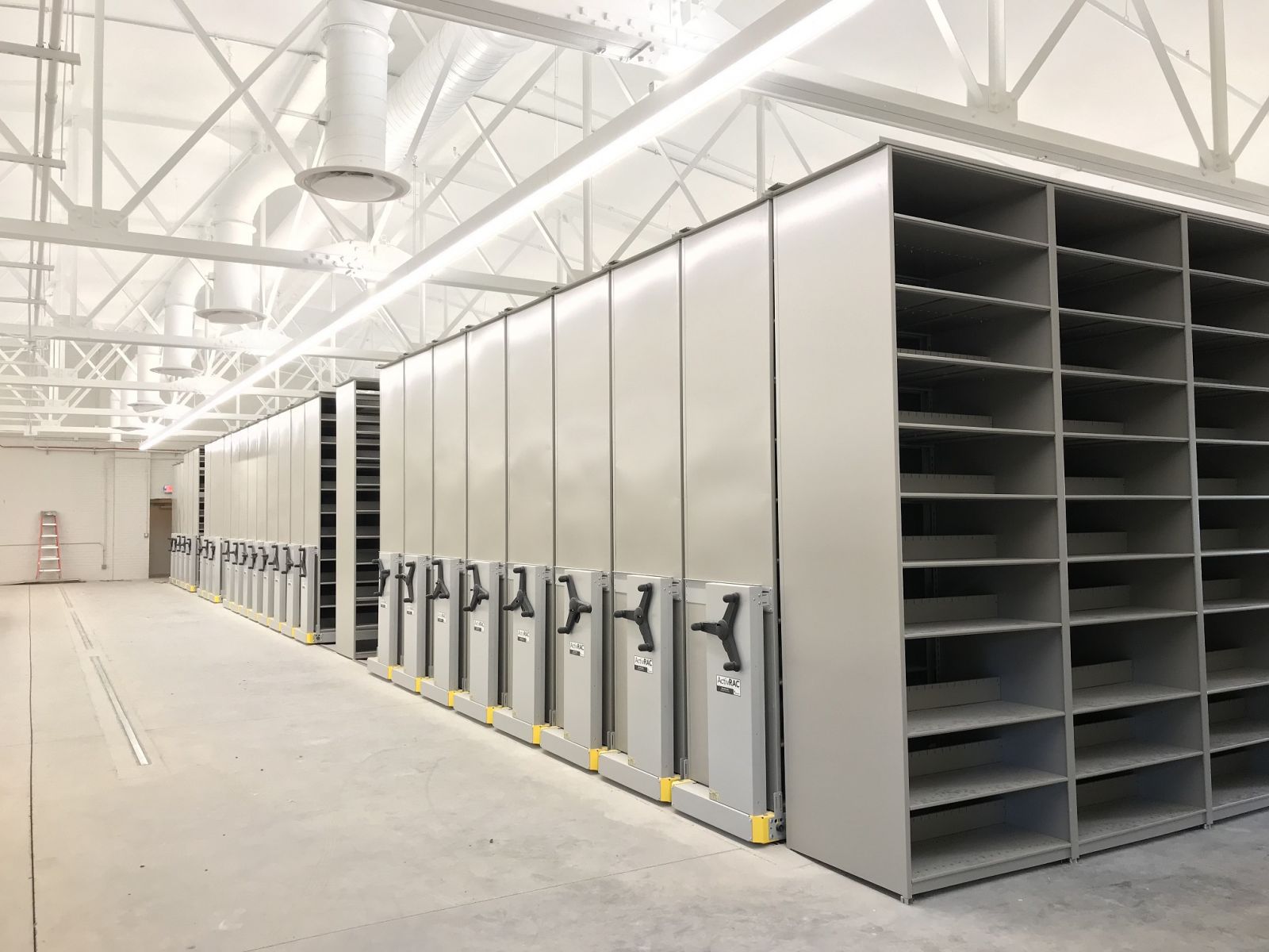 File storage stacks in October 2019 – Archives Facility Storage