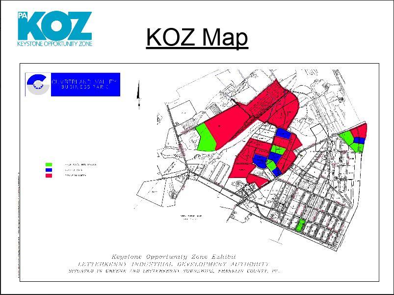 KOZ Keystone Opportunity Zone map