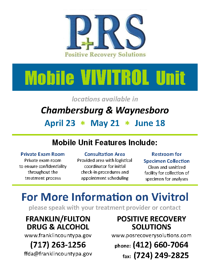 PRS Mobile Vivitrol Unit