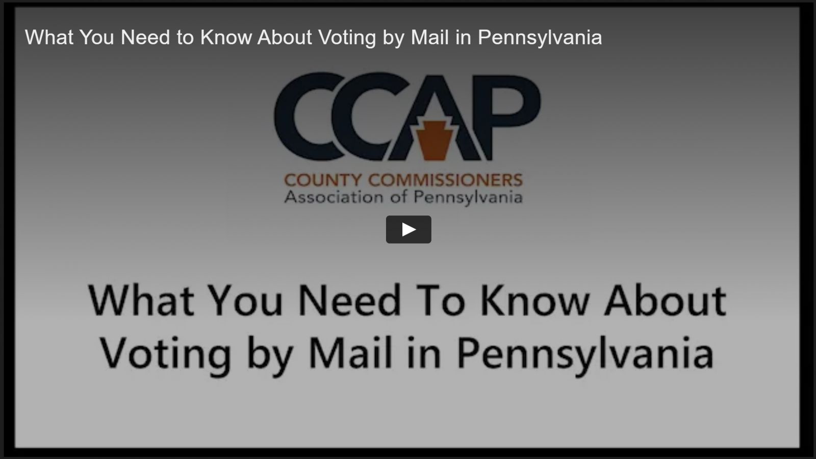 What you need to know about voting by mail in Pennsylvania CCAP County Commissioners Association of Pennsylvania