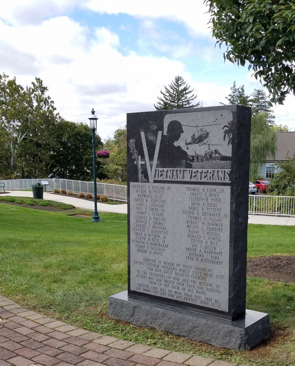 The Vietnam Veterans Memorial is placed in its new location in Fort Chambers Park.
