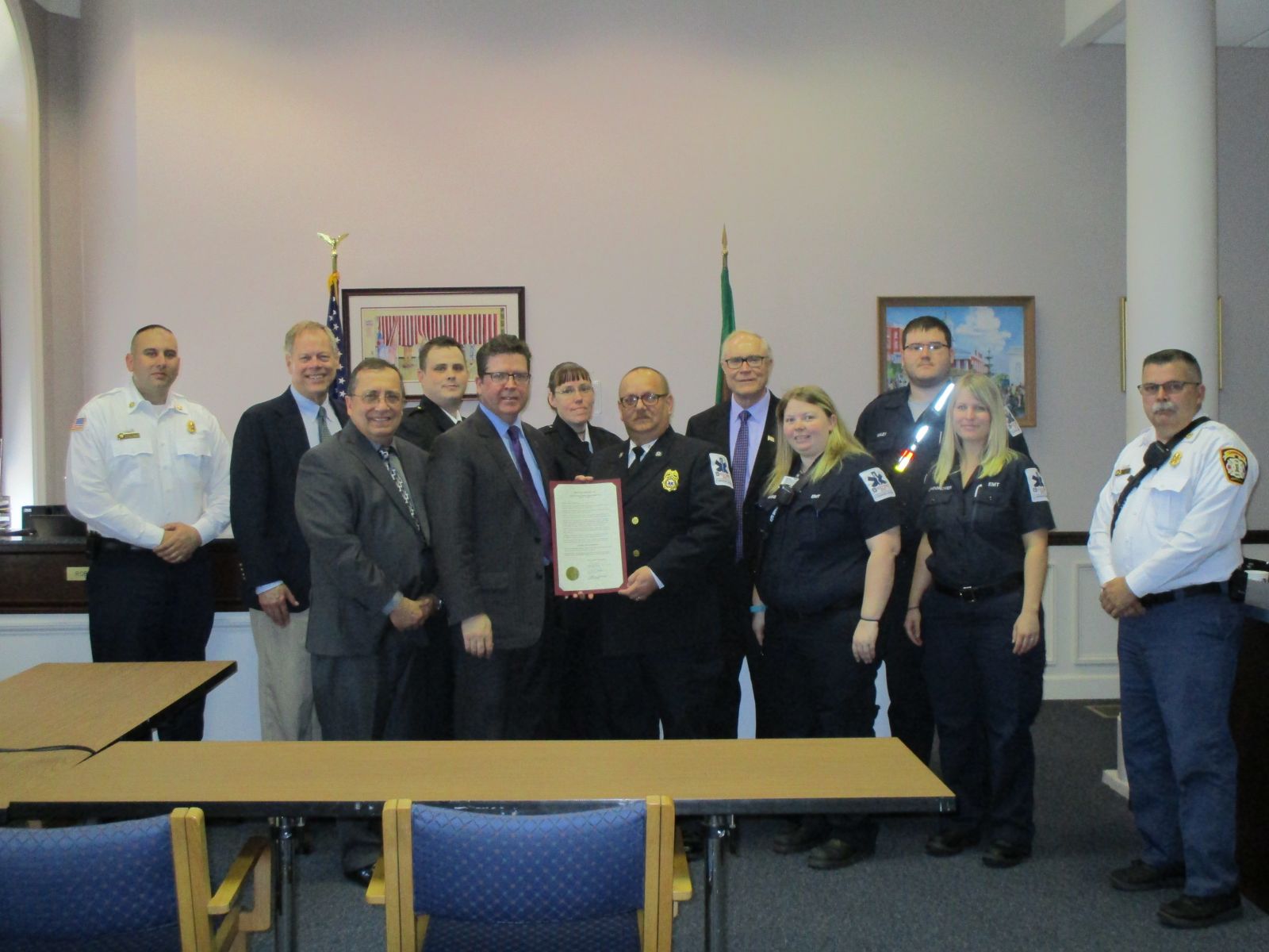 County Commisionsers and EMS Employees