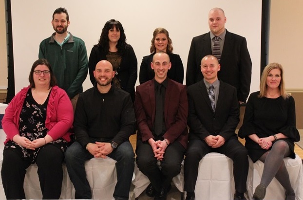 2018 Employees of the Month, pictured above: (top row) Joel Burkholder, Desktop Support Specialist, Information Services Department; Emily Hutton, Correctional Treatment Specialist, Jail Administration; Courtney Shippey, Adult Probation Officer II, Adult Probation; Gary Summers, Correctional Officer, Jail; (bottom row) Elizabeth Johnson , Caseworker III � Ongoing, Children and Youth; Benjamin Sites, Deputy Sheriff Sergeant,  Sheriff�s Office; Charles W. Martin III, HR Generalist, Human Resources; Brian Smith, Adult Probation Officer II, Adult Probation; Cristin Baker, Casework Supervisor II, Children and Youth; Not pictured: Robert Povlich, Planning Coordinator, Department of Emergency Services and Misty Weaver, Caseworker III - Ongoing, Children and Youth