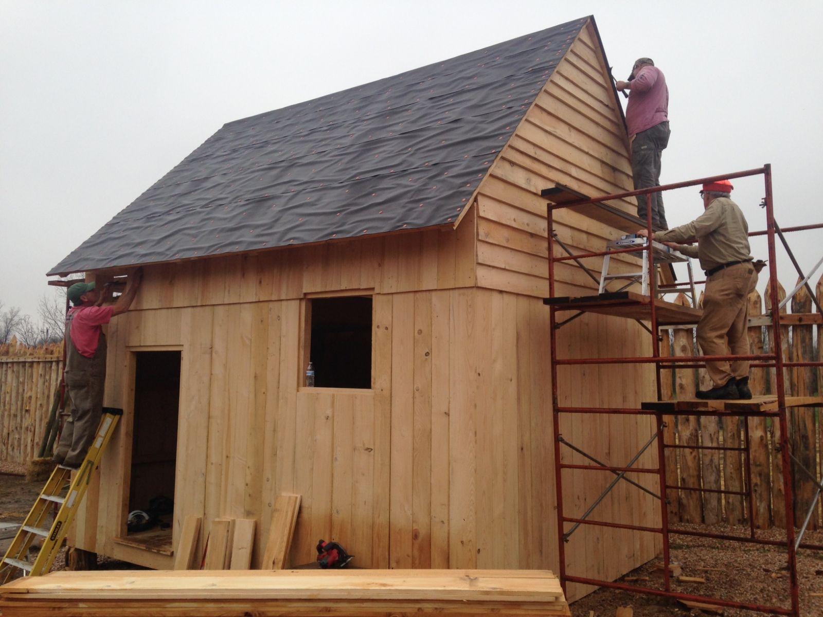 Guard House construction funded by a donation from Tom and Jean Diehl. 