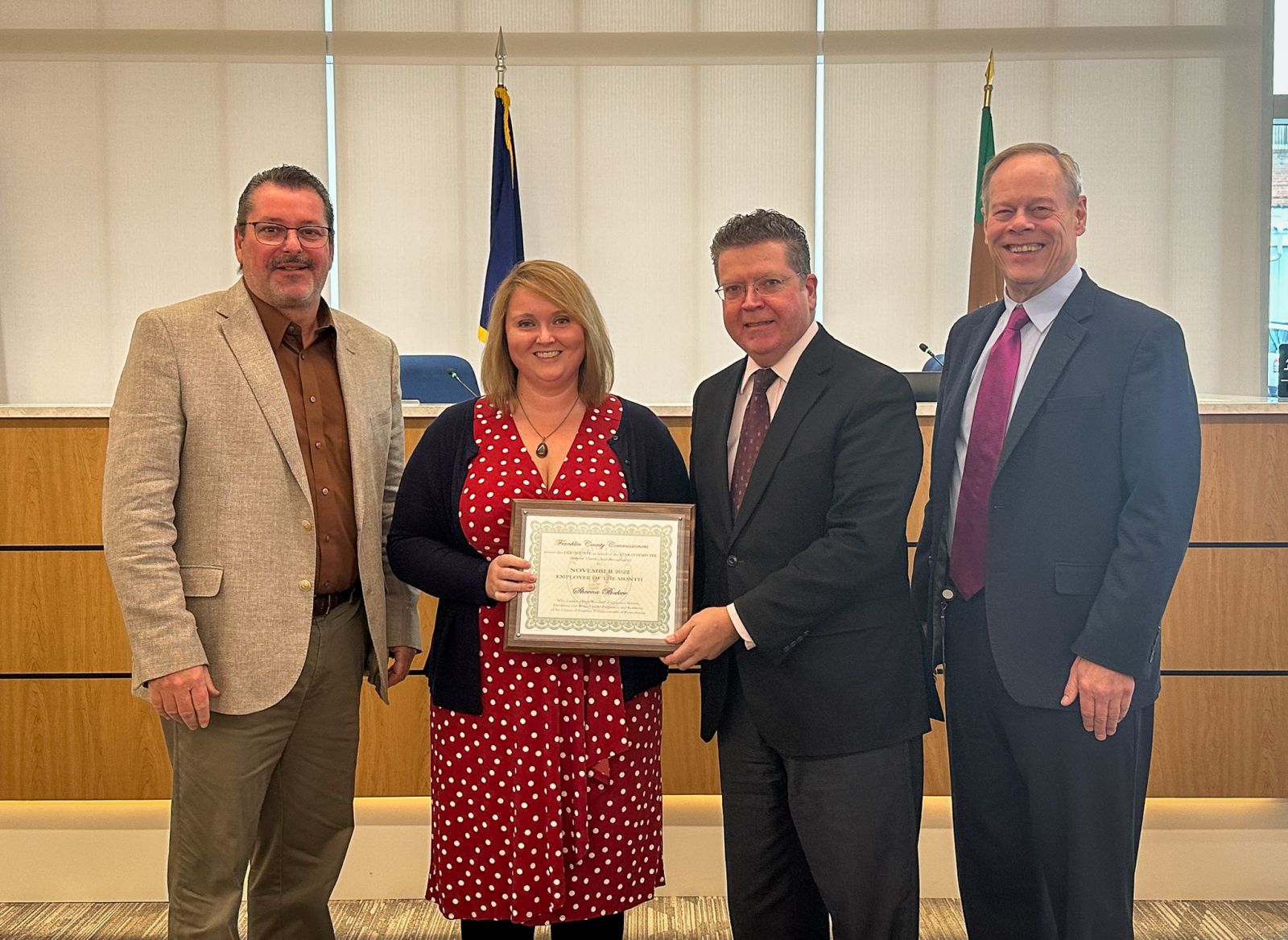 Baker Named Franklin County’s November Employee Of The Month