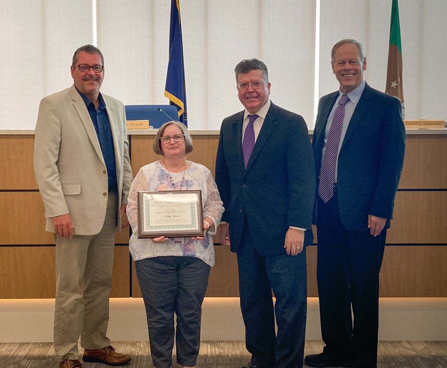 West Named Franklin County’s July Employee Of The Month