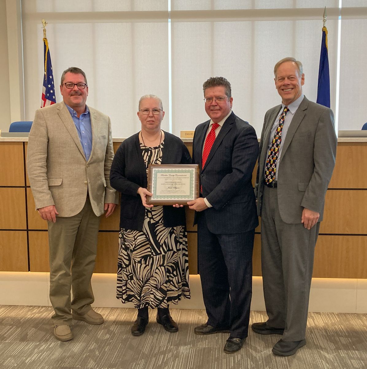 Byers Named Franklin County’s December Employee Of The Month