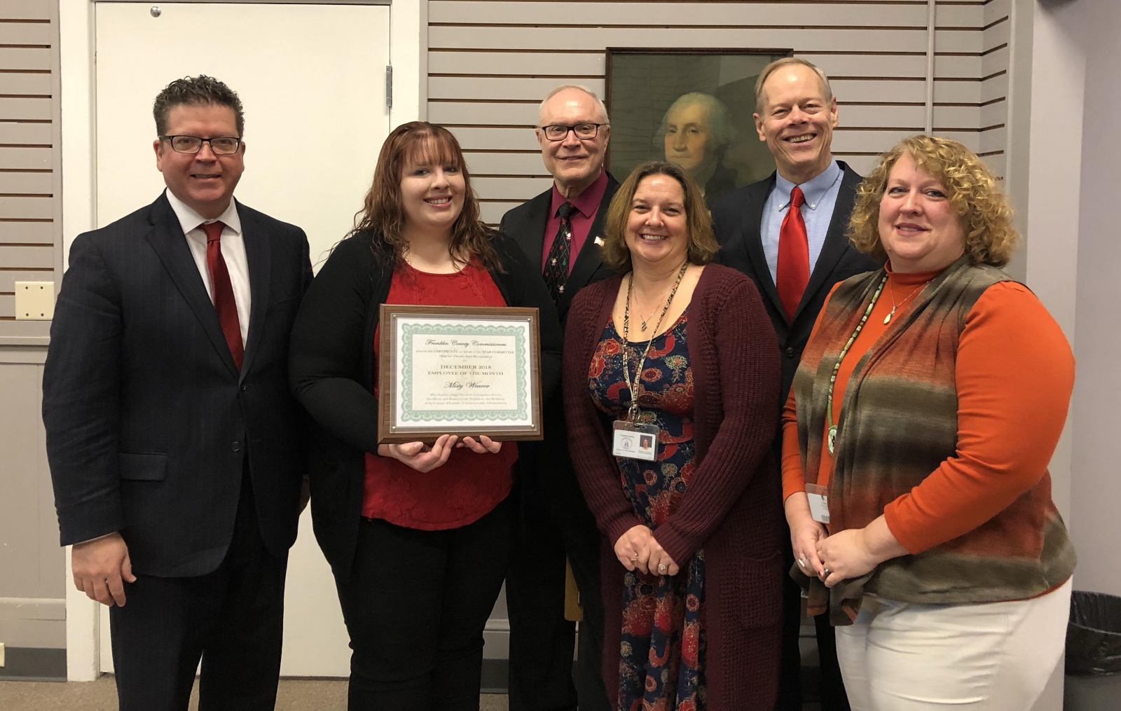 Franklin County Employee of the Month for December 2018