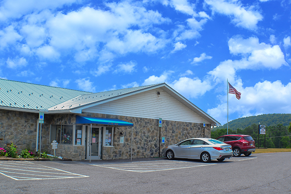 Blue skies above the senior center