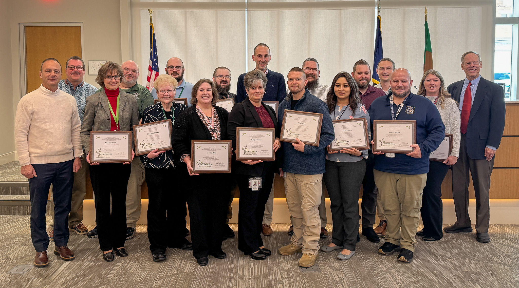 The Franklin County Commissioners celebrated the 15 employees who completed the county's 2024 Leadership Development Program.