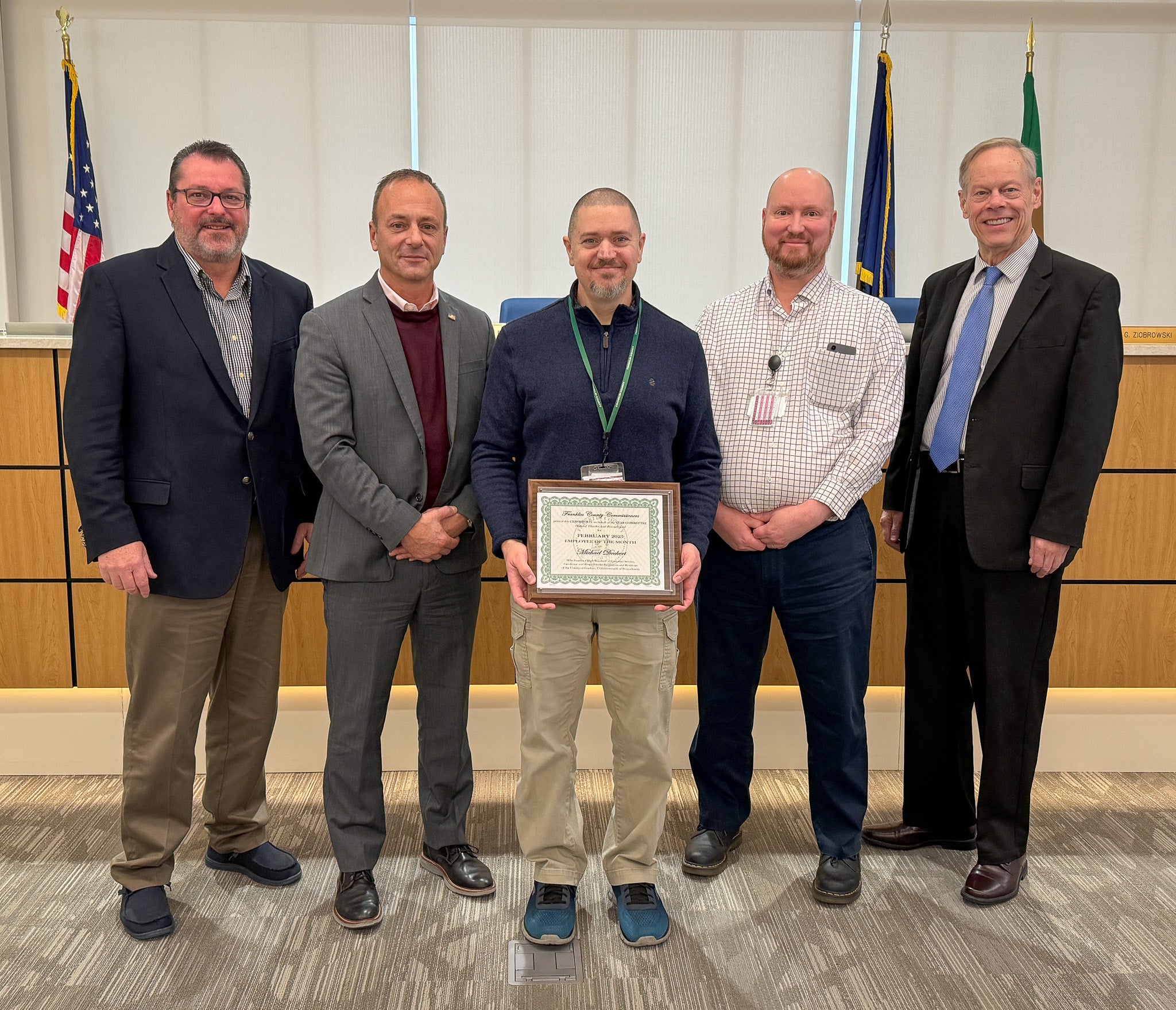 Deckert Named Franklin County’s February Employee Of The Month